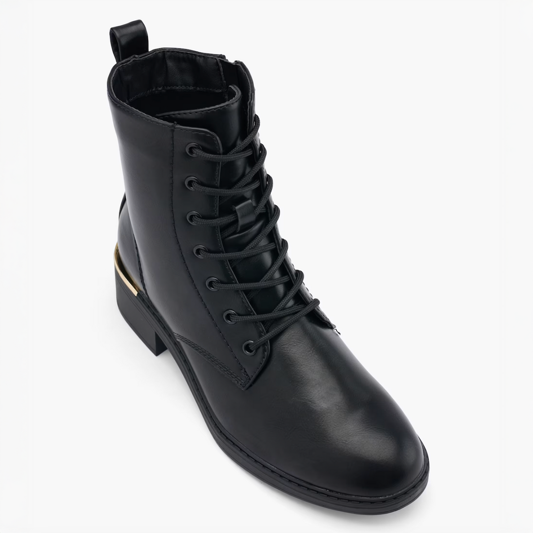 FOUNTAIN LACE BOOT Fekete