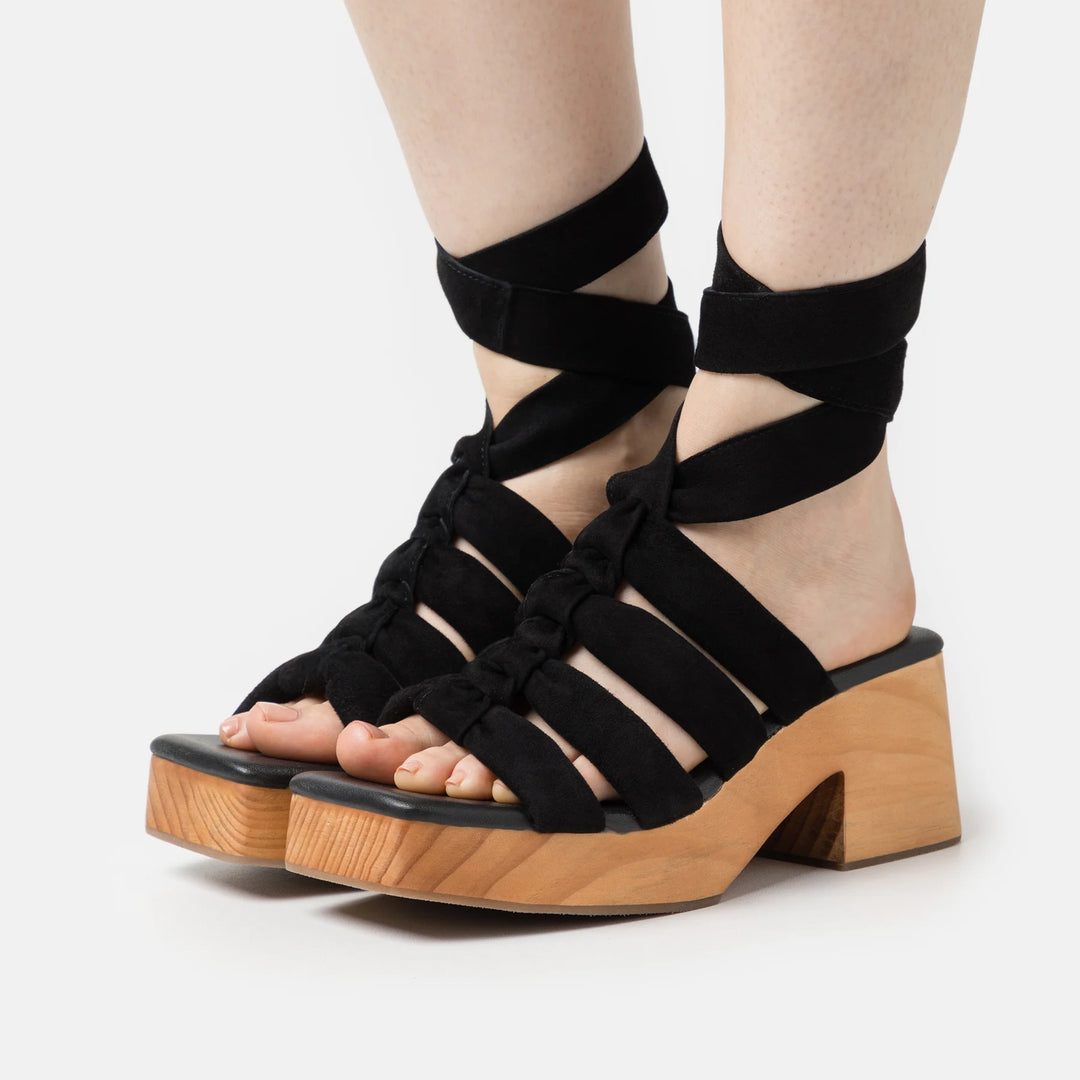JAZZ SANDAL fekete bőr szandál