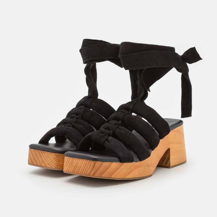 JAZZ SANDAL fekete bőr szandál