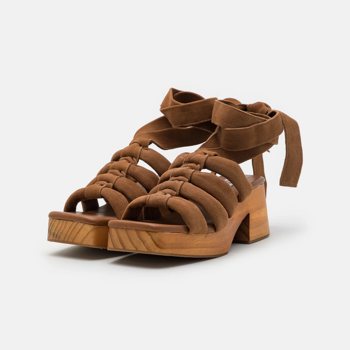 JAZZ SANDAL Tan bőr szandál