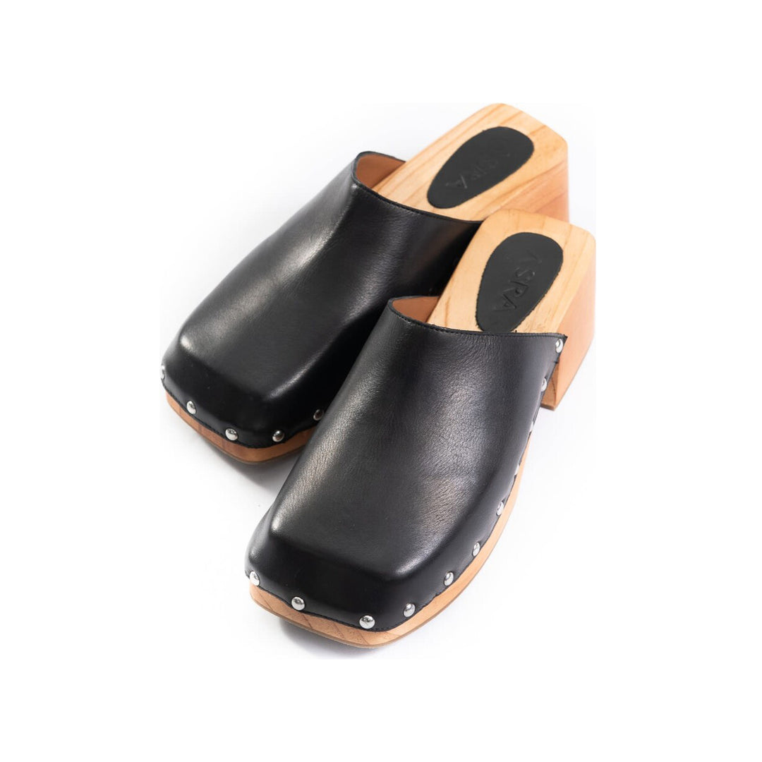 JUDE MULE fekete bőr sneaker