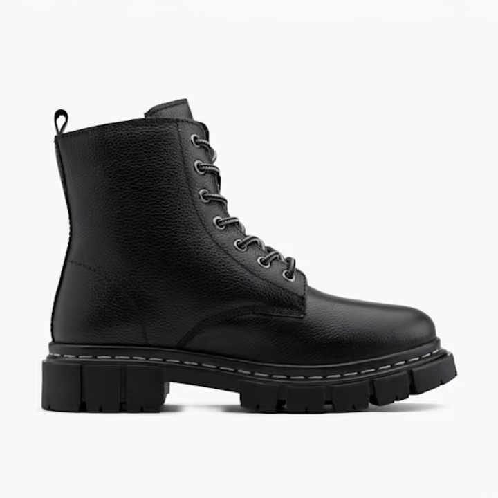 MAGIC LACE BOOT Női fekete bőr csizma
