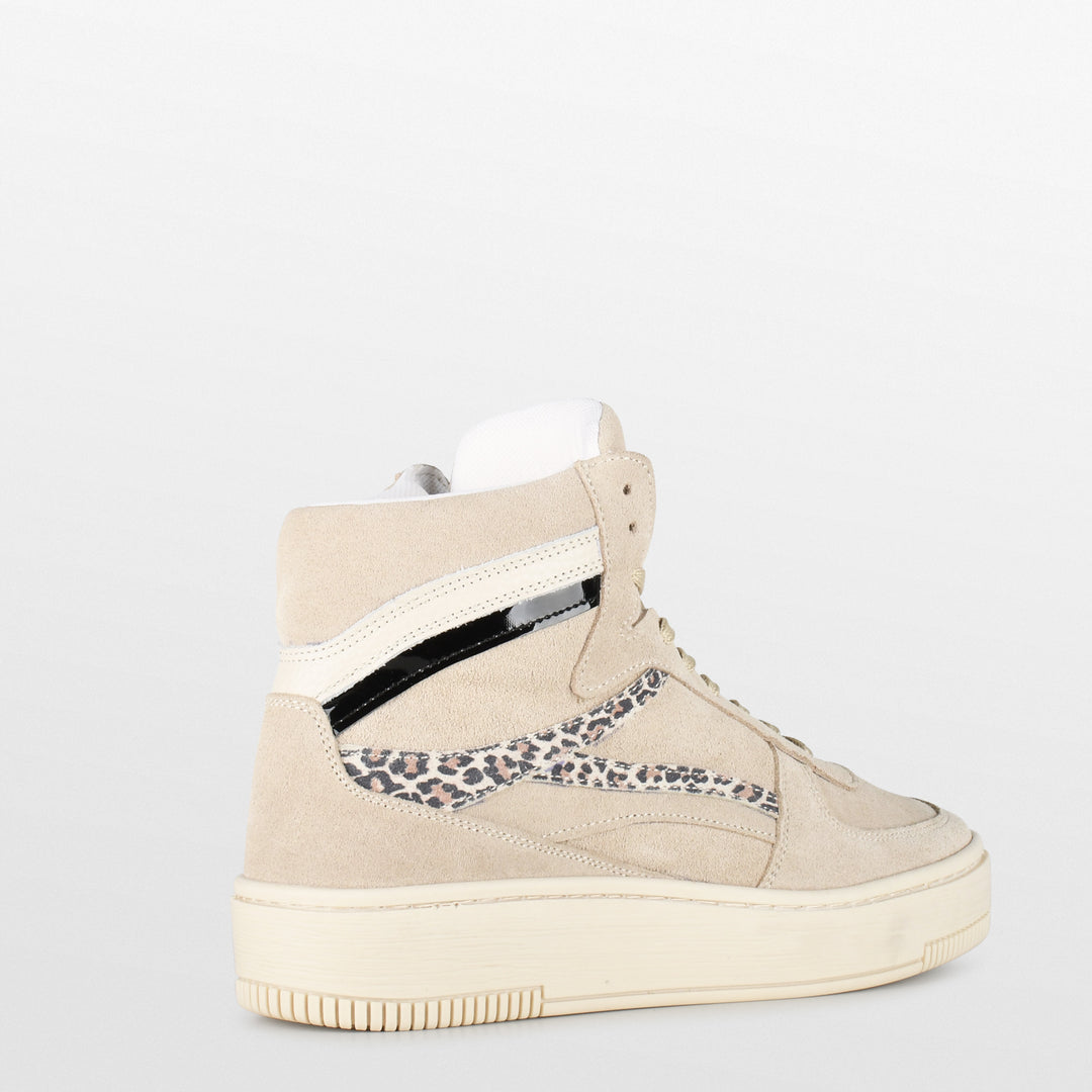 ESQUIMO HIGH SNEAKER Homok/Fekete Leopard