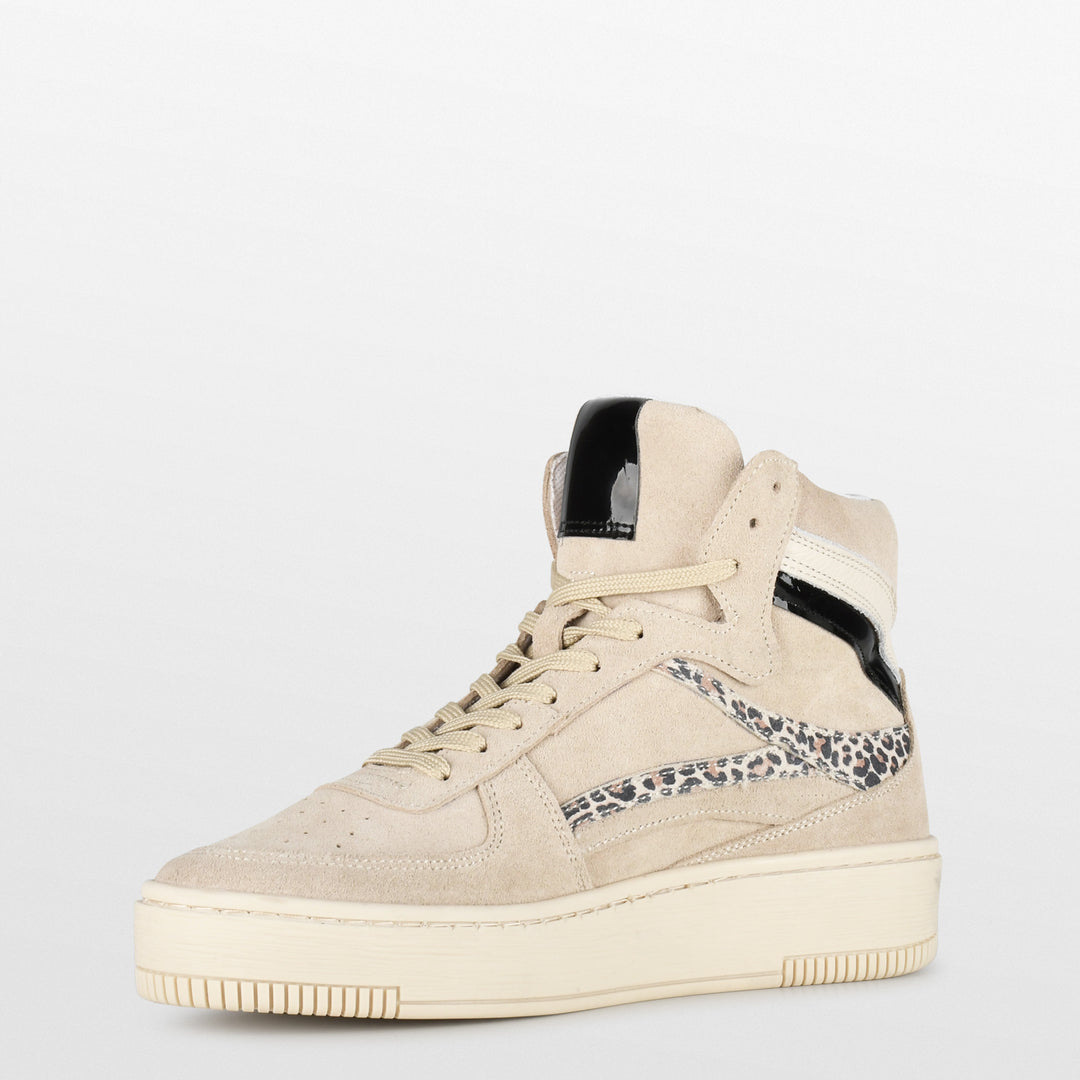 ESQUIMO HIGH SNEAKER Homok/Fekete Leopard