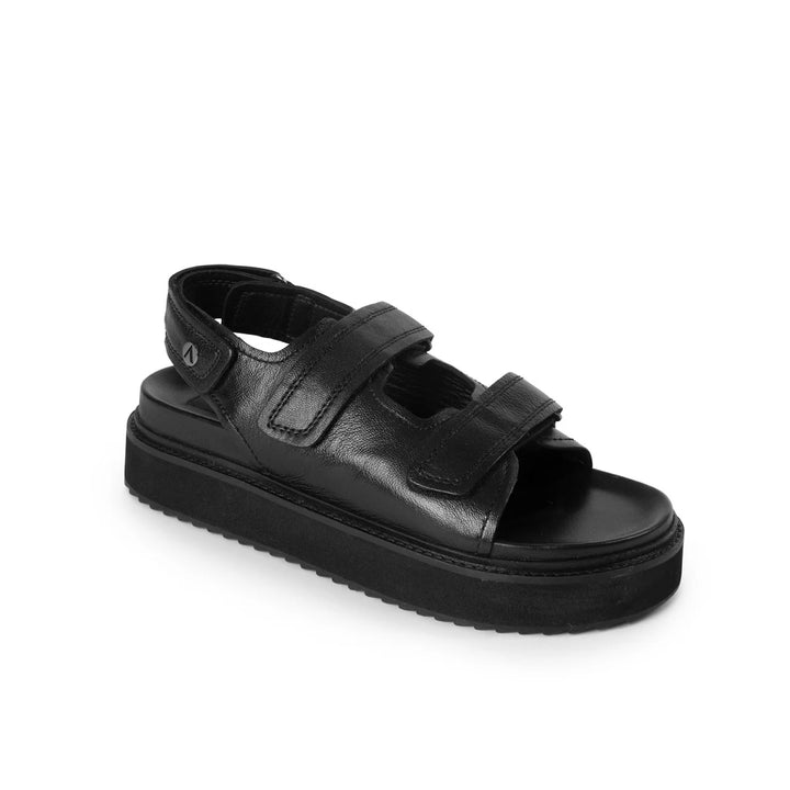 SOBA SANDAL fekete bőr szandál