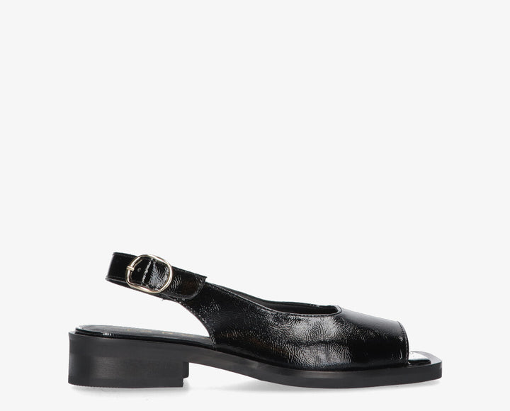 XANTHE SLINGBACK fekete bőr