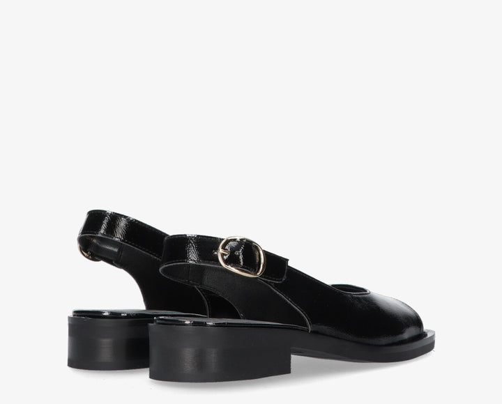 XANTHE SLINGBACK fekete bőr