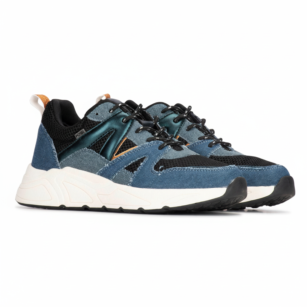 Kék/fekete Carocel sneaker kombináció