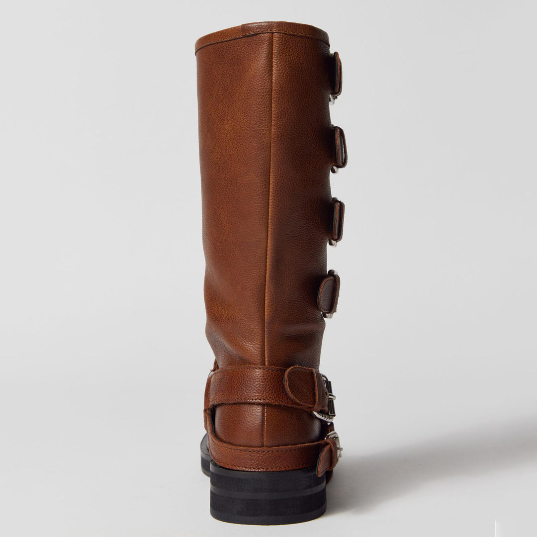 CANTALOUPE HIGH BOOT Tan bőr csizma
