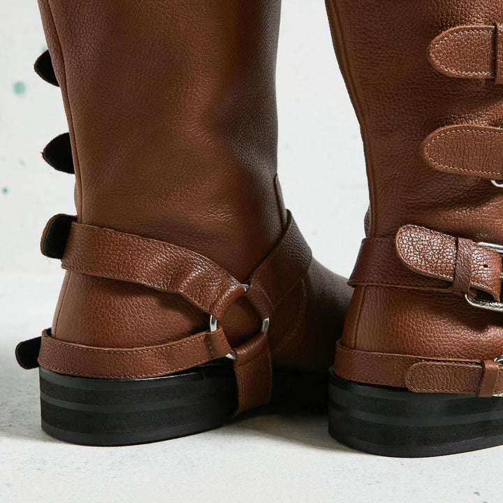 CANTALOUPE HIGH BOOT Tan bőr csizma