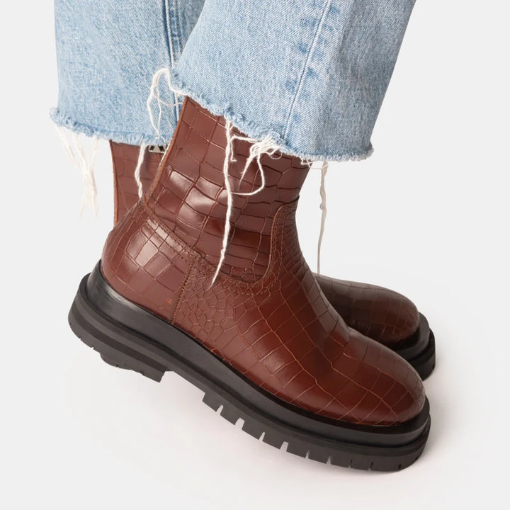 BADGER BOOT Tawny bőr csizma