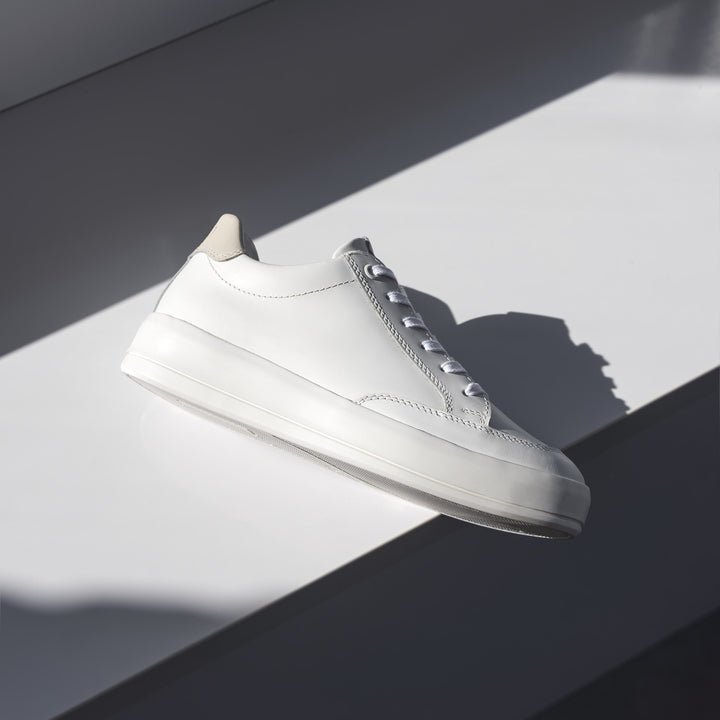 JENNER RETRO fehér bőr sneaker