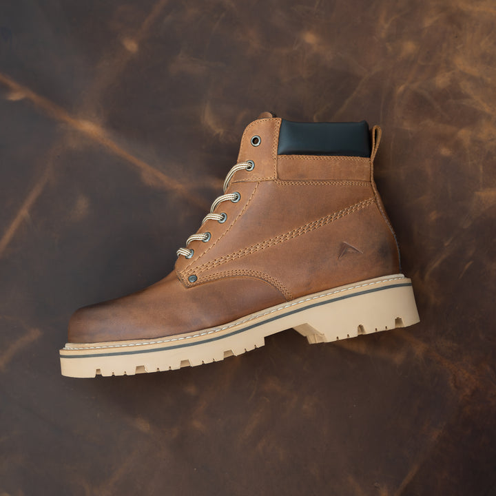 NEW THUNDER BOOT Tan bőr csizma