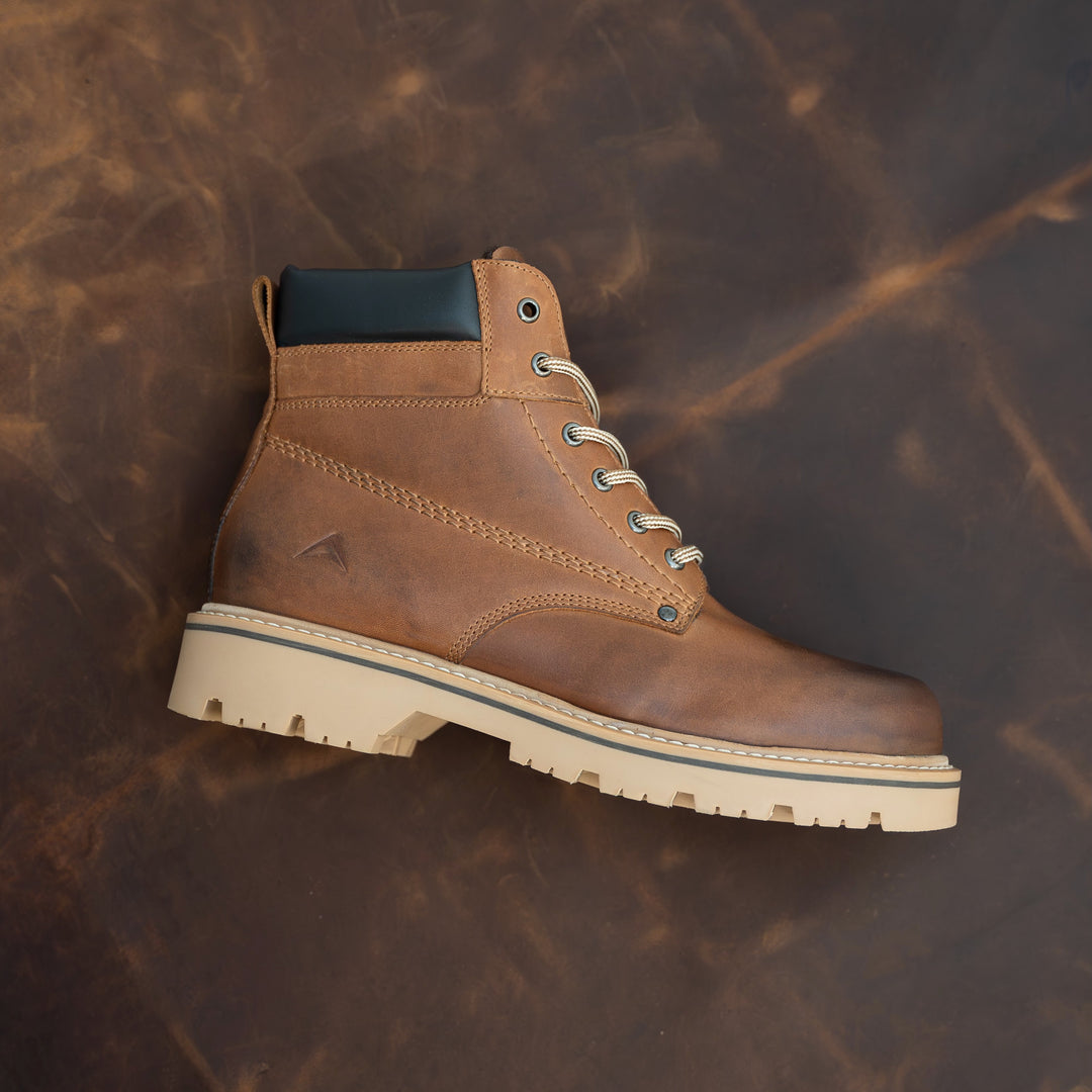 NEW THUNDER BOOT Tan bőr csizma