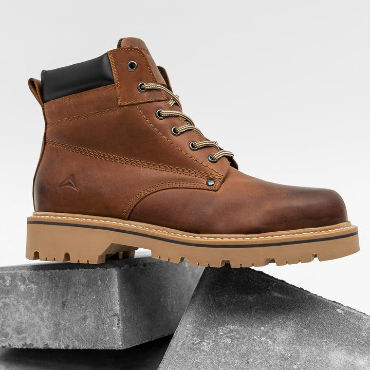 NEW THUNDER BOOT Tan bőr csizma