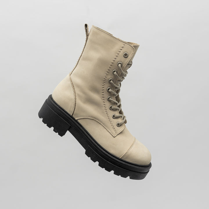 SHARI TOE CAP MID Bézs Nubuk