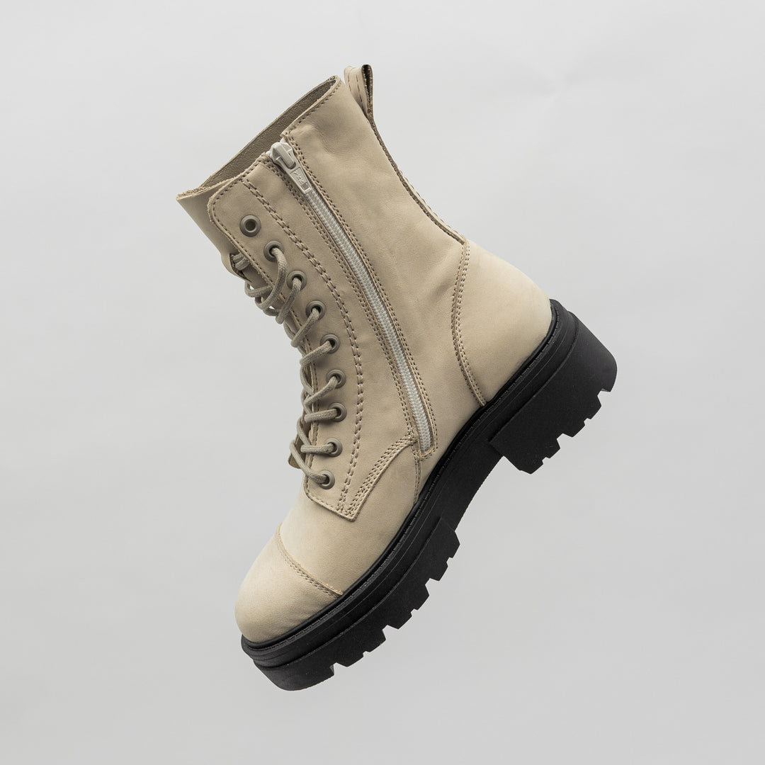 SHARI TOE CAP MID Bézs Nubuk