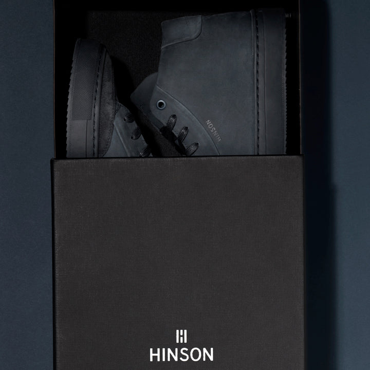 SORREN SINNET HIGH Dk kék bőr nubuk sneaker