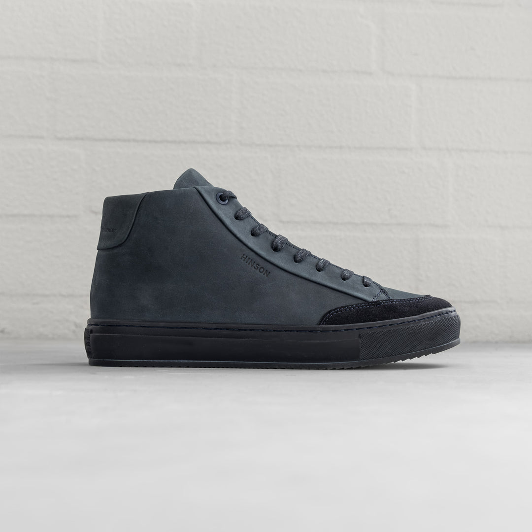 SORREN SINNET HIGH Dk kék bőr nubuk sneaker
