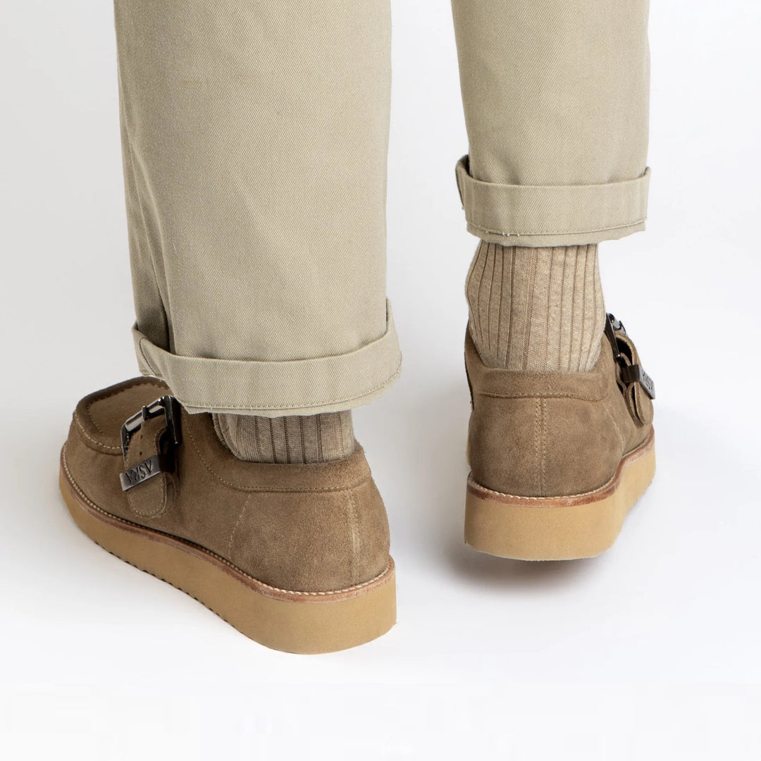 TOMMY SHOES Oatmeal Velour bőr sneaker