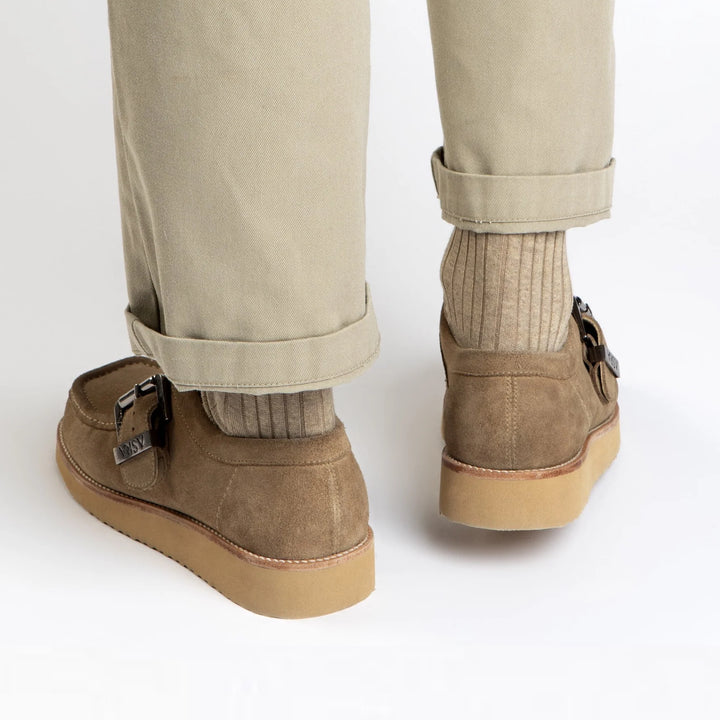 TOMMY SHOES Oatmeal Velour bőr sneaker