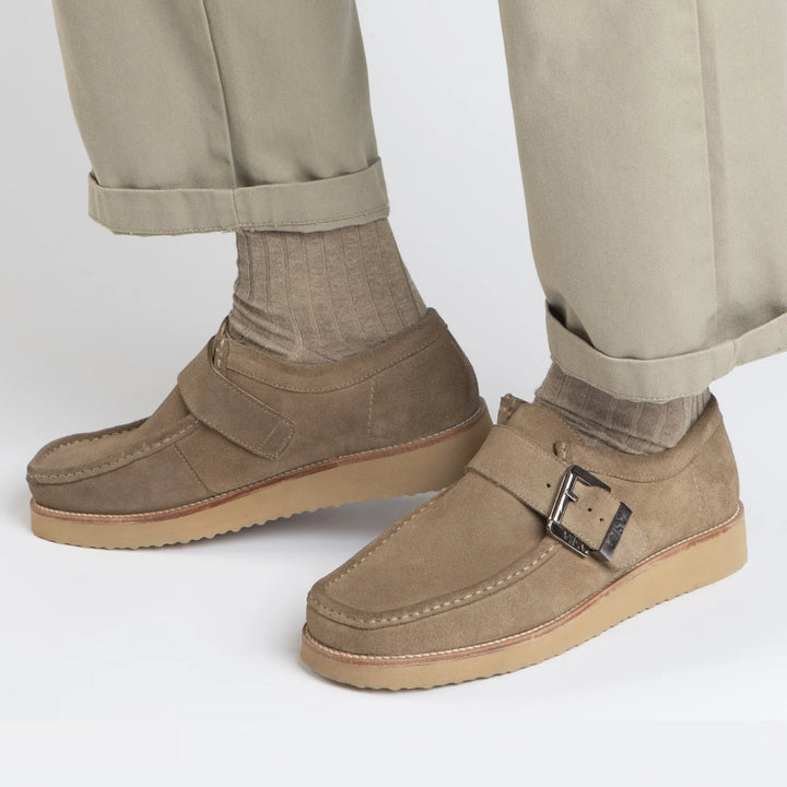 TOMMY SHOES Oatmeal Velour bőr sneaker
