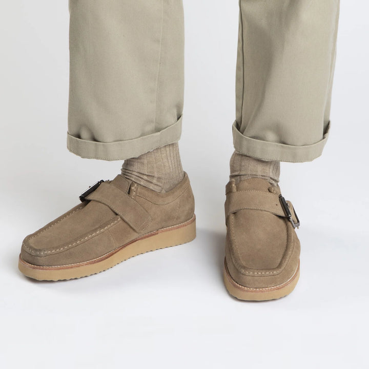 TOMMY SHOES Oatmeal Velour bőr sneaker