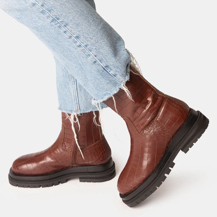 BADGER BOOT Tawny bőr csizma