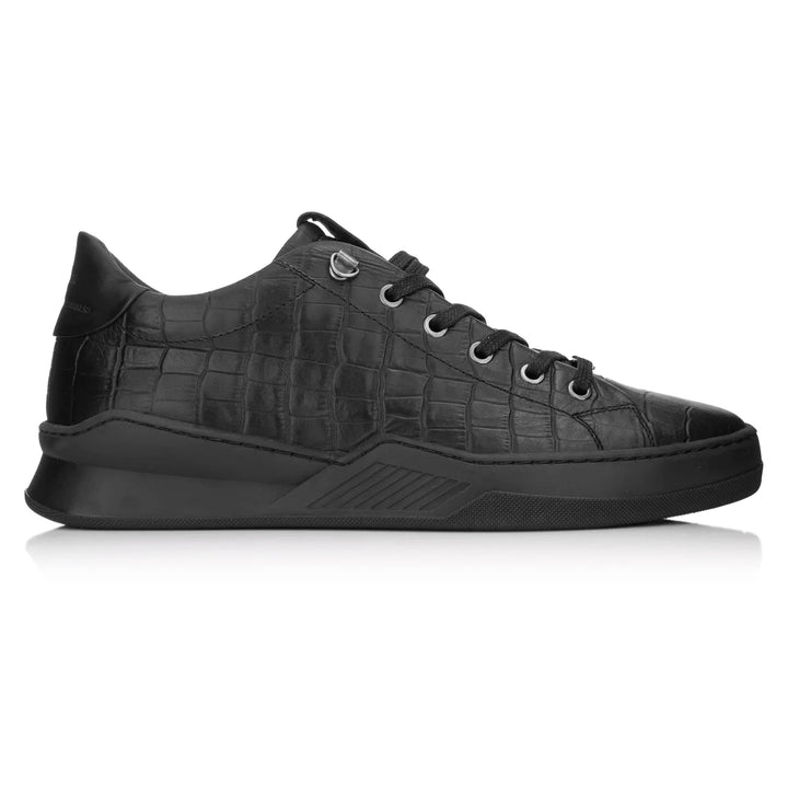 ESKO CITY LOW Coda fekete dombornyomott bőr sneaker