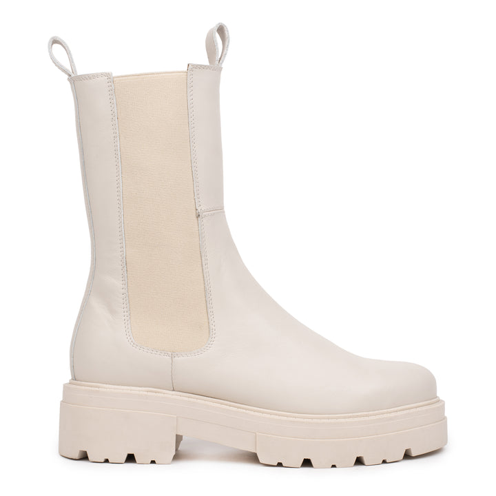 OMNIO Ghete Albe | Shari High Chelsea Ice Leather - s