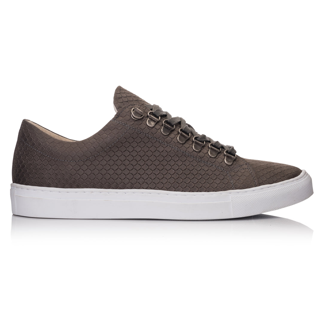 OMNIO Sneaker Gri | Velo Sneaker Eco Dragon Charcoal Embossed Leather - s