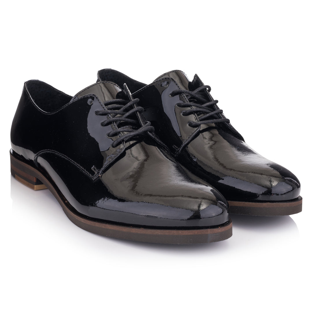 LIDIA GIBSON fekete bőr Patent sneaker