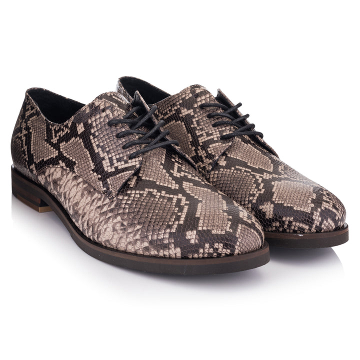 LIDIA GIBSON Lt.taupe bőr Snake sneaker