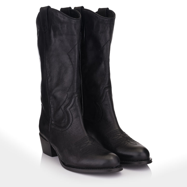 DULCE NO PADDING MID BOOT fekete nubuk csizma