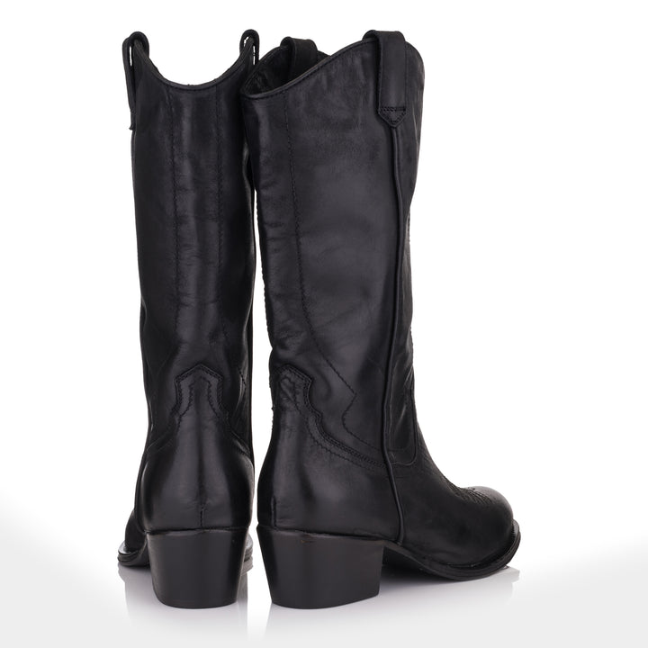 DULCE NO PADDING MID BOOT fekete nubuk csizma