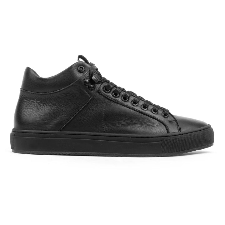 SORREN MID fekete bőr sneaker