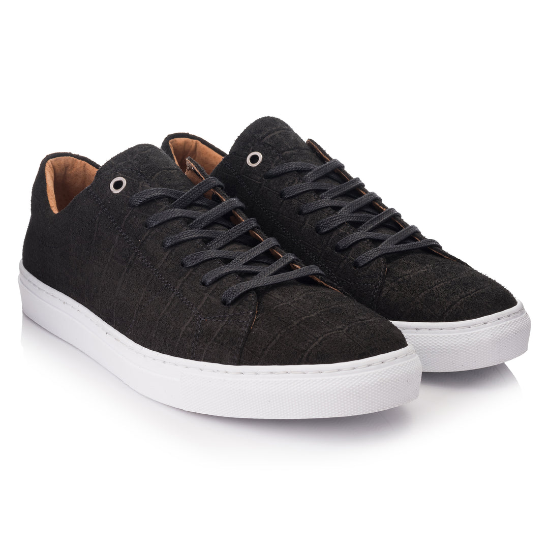 VELO ECO Coda fekete dombornyomott bőr sneaker