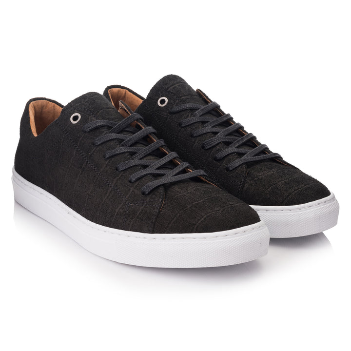 VELO ECO Coda fekete dombornyomott bőr sneaker