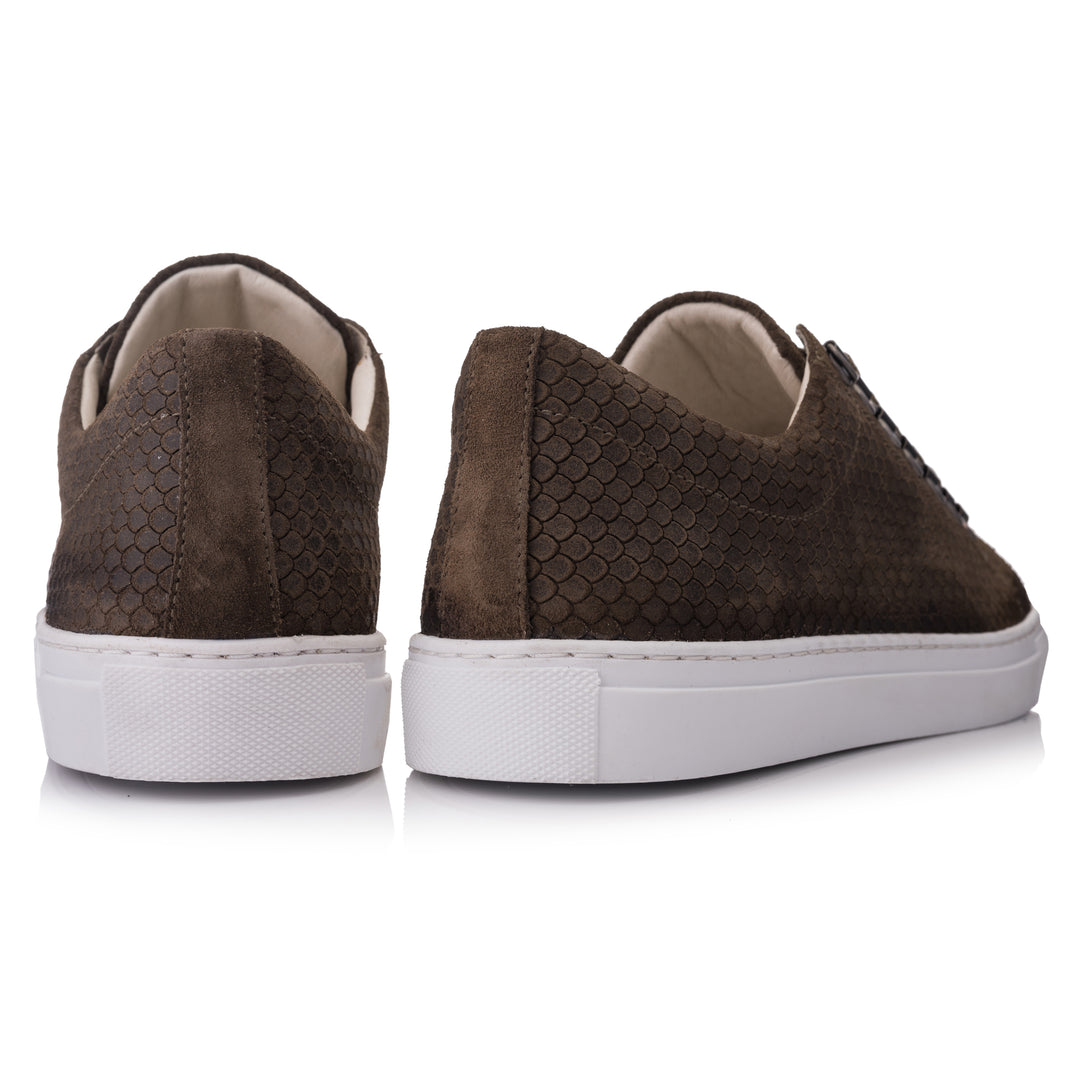 OMNIO Sneaker Khaki | Velo Sneaker Eco Dragon Khaki Embossed Leather - b