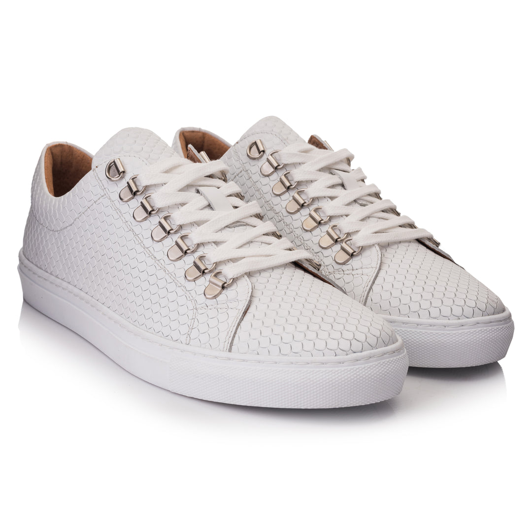 VELO ECO fehér dombornyomott bőr sneaker