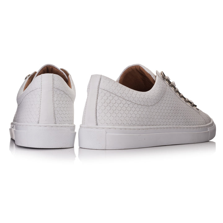 VELO ECO fehér dombornyomott bőr sneaker