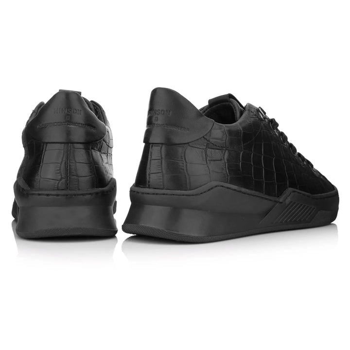 ESKO CITY LOW Coda fekete dombornyomott bőr sneaker