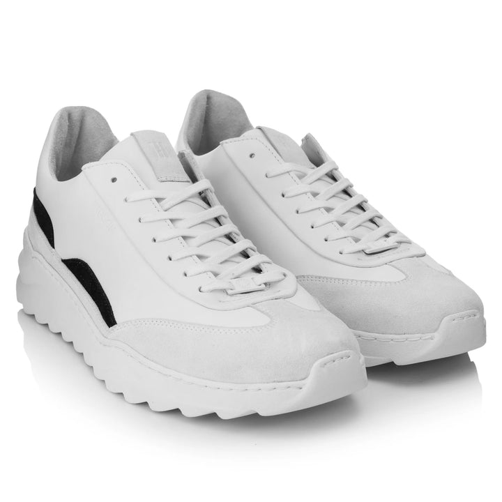 VIITOR TRACK LOW fehér/fekete bőr sneaker