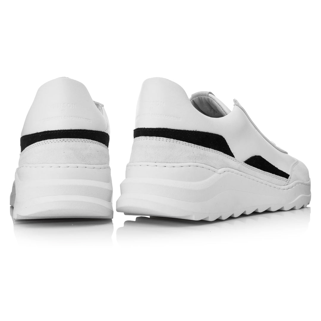 VIITOR TRACK LOW fehér/fekete bőr sneaker