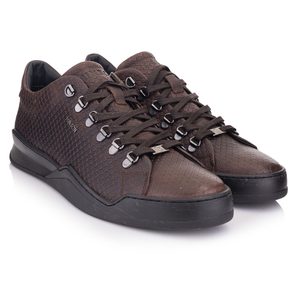 HINSON Sneaker Maro | Allin Dragon Low BS Dk.Brown - front