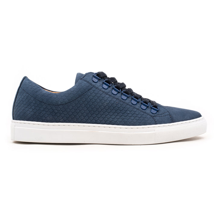 VELO ECO Dk.blue dombornyomott bőr sneaker