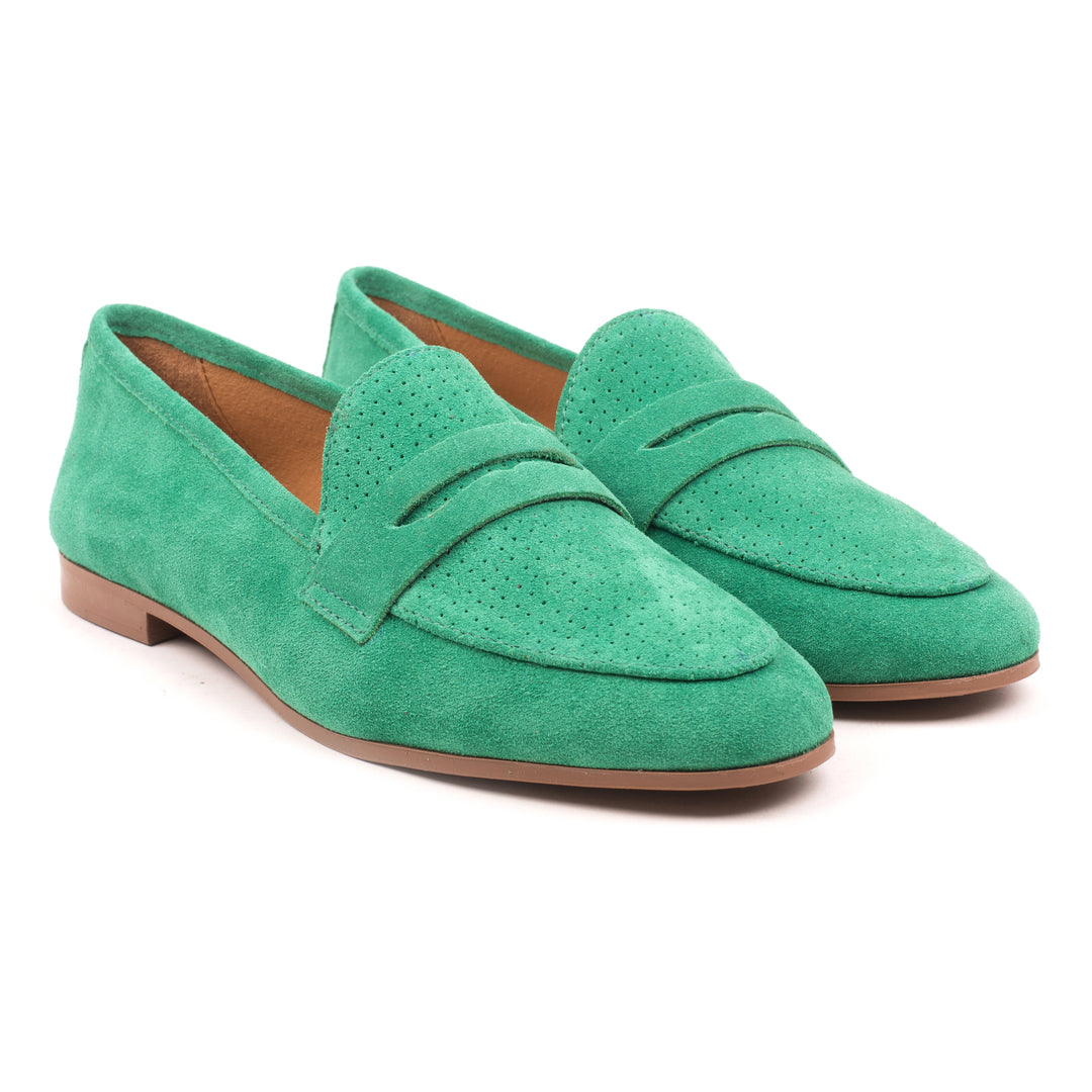 AMPARO LOAFER zöld Suede Perforated