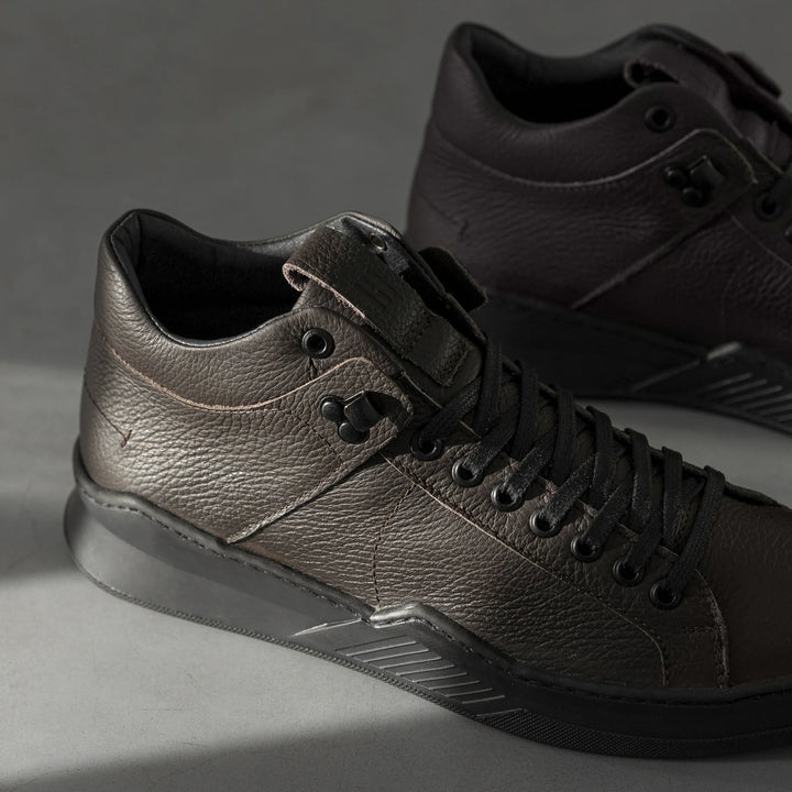 ESKO ALPINA MID L Dk barna mart bőr sneaker