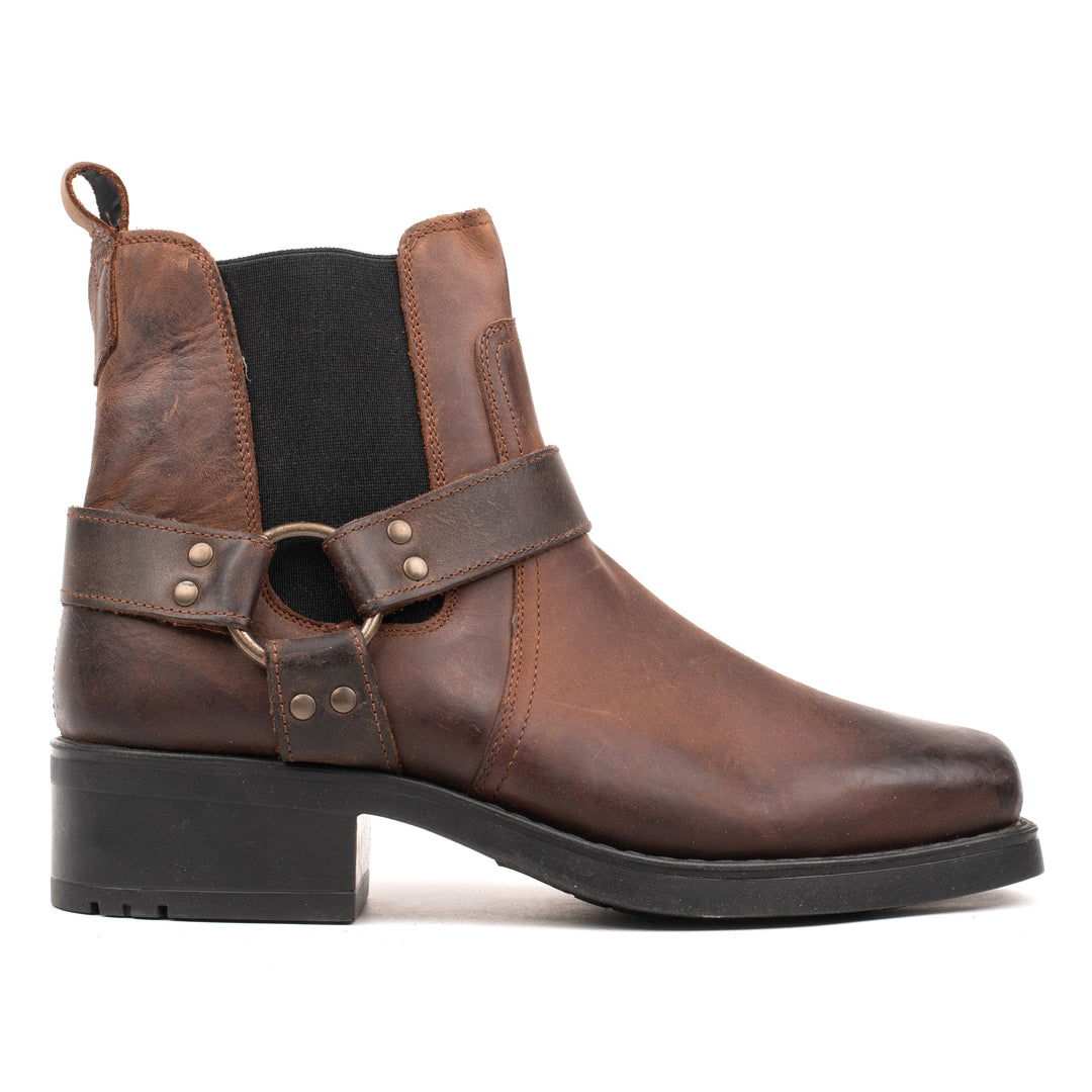 HARLEY BOOTS barna bőr Waxy csizma