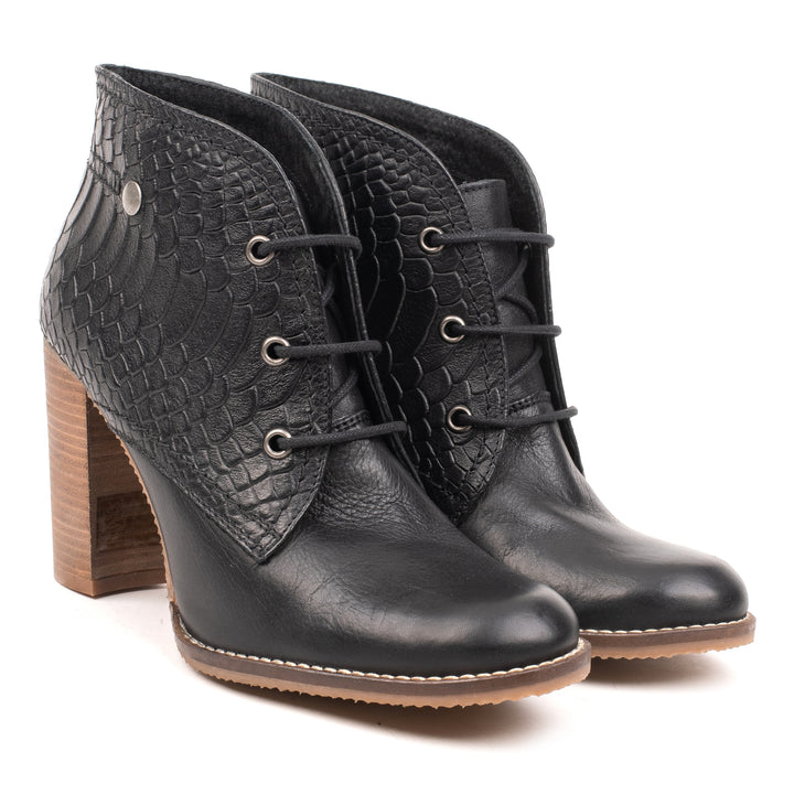MILANO CHUCKA fekete Croco Embbosed sneaker
